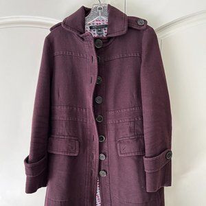 Marc Jacobs Long Pea Coat, Eggplant